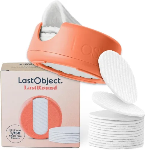 LastRound - Almohadillas desmaquillantes reutilizables, 7 almohadillas de algodón lavables y ecológicas reutilizables para la cara, almohadillas