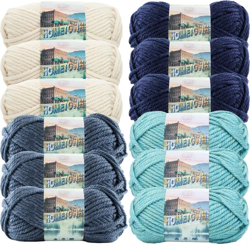 Miniatura 71 de Lion Brand Yarn Hometown - Ovillo de lana súper voluminoso para tejer, ganchillo y manualidades, 1 unidad, Phoenix Azalea