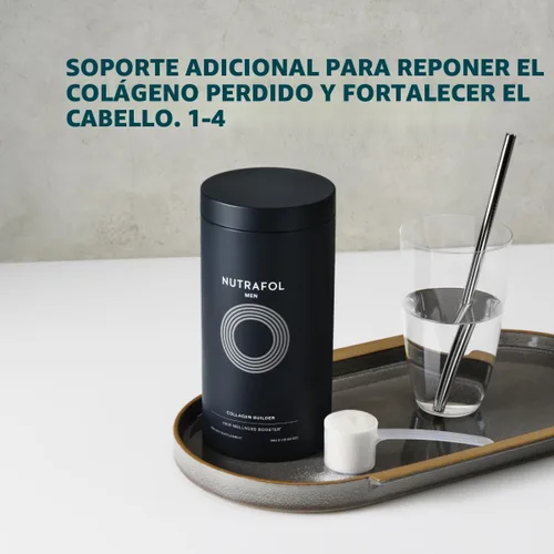 Miniatura 5 de Nutrafol Suplemento para el crecimiento del cabello para hombres y péptidos de colágeno en polvo, formulado por médicos para un cabello visiblemente
