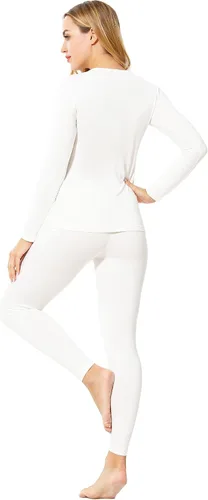 Miniatura 2 de ViCherub Thermal Underwear Set for Women Long Johns Base Layer Fleece Lined Soft Top Bottom
