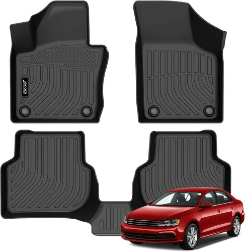 Miniatura 33 de Juego completo de tapetes de auto para todo tipo de clima, revestimiento automotriz para piso y maletero