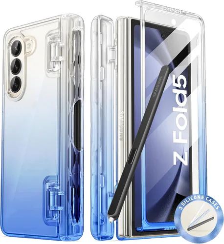 Miniatura 13 de i-Blason Cosmo - Funda para Samsung Galaxy Z Fold 5 con soporte para bolígrafo, protector de pantalla integrado, protección de bisagra, 3 fundas