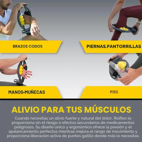 Miniatura 7 de Rodillo de espuma Rolflex™ reinventado, el mejor autoliberador miofascial y herramienta de puntos de activación para todo el cuerpo, nunca volverá a