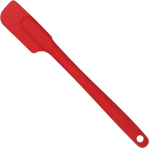 Miniatura 13 de Mrs. Anderson's Baking Espátula delgada de silicona, flexible y antiadherente, diseño de una sola pieza, rojo, para mezclar, plegar, raspar, hornear