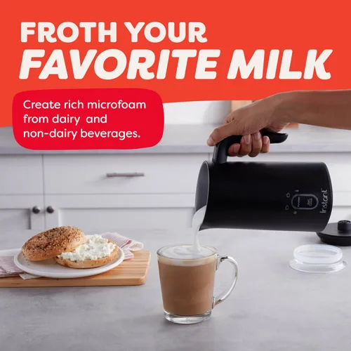 Miniatura 8 de Espumador de leche Instant Pot, vaporizador eléctrico 4 en 1, fabricante de espuma caliente y fría automática de 10 oz/295 ml y calentador de leche