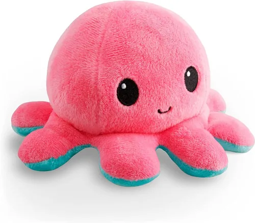 Miniatura 22 de TeeTurtle - El Peluche de Pulpo Reversible Original - Azul Claro + Azul Oscuro - Lindos Animales de Peluche Sensoriales Fidget Que Muestran Tu