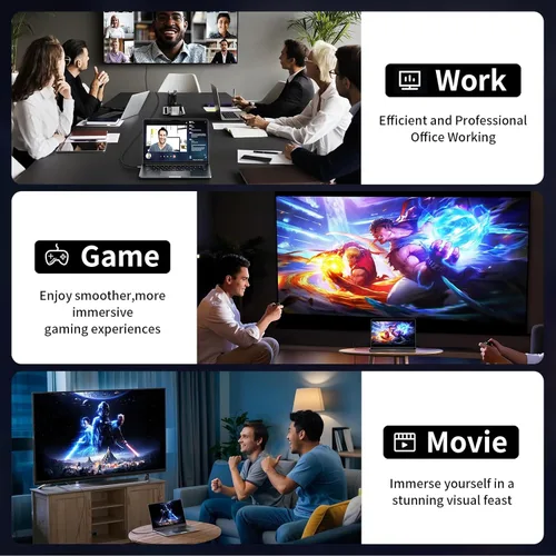 Miniatura 7 de MaxRenard Cable USB C a DisplayPort de 3.3 pies, 8K a 60 Hz y resoluciones de 4K/2K a 240Hz, DisplayPort dual 1.4 a USB C compatible con cable