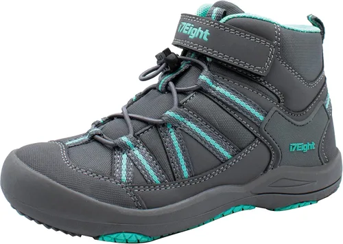 i78 Botas de cuero sintético para niños y niñas, antideslizantes, ligeras, para exteriores, correr, senderismo, senderismo, senderismo, deporte,