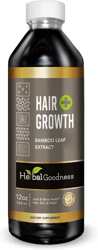 Hair Growth Plus 12oz – Producto de bambú para el cabello con colágeno, queratina y vitaminas para mujeres y hombres – Cabello saludable, piel y