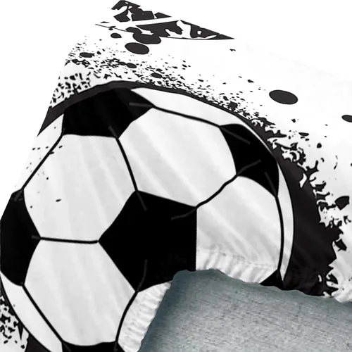 Miniatura 4 de Axolotl Juego de sábanas deportivas de tamaño individual, juego de ropa de cama deportiva de pelota, sábana bajera ajustable para niños, ropa