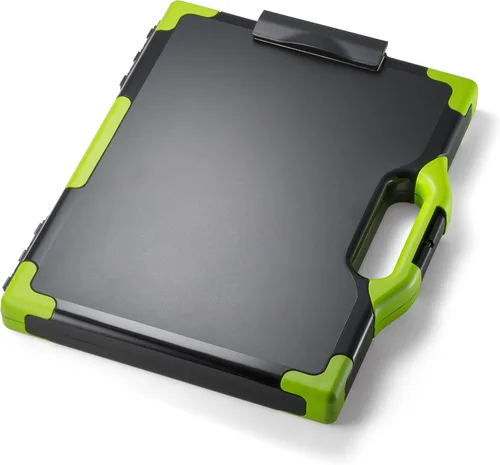 Miniatura 10 de Caja de almacenamiento tipo portapapeles para cargar todo, tamaño carta/oficio de Officemate OIC, Negro y verde