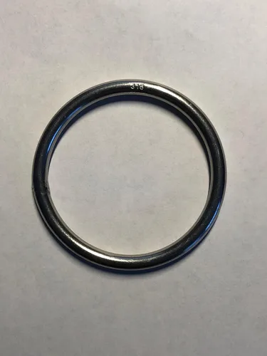 Miniatura 5 de US STAINLESS 10 piezas de acero inoxidable 316 anillo redondo soldado 3/16" x 2" (0.197 in x 1.969 in ID) grado marino