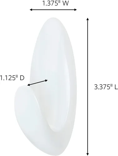 Miniatura 2 de Command Ganchos medianos de baño, capacidad de 3 libras, 2 ganchos, 2 tiras, organizan sin daños Blanco