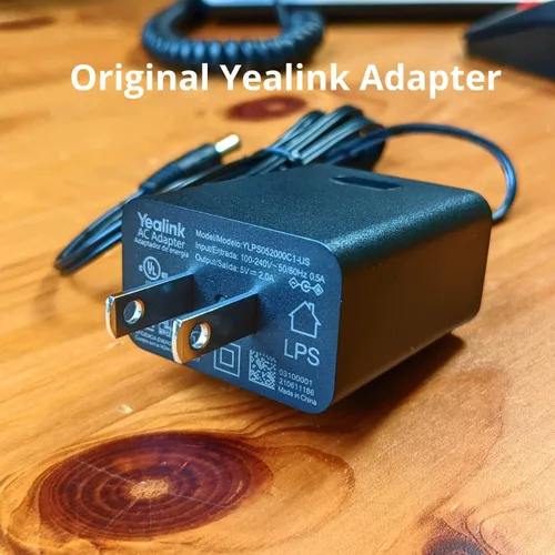 Miniatura 4 de Yealink PS5V2000US - Adaptador de fuente de alimentación 5V 2A - Compatible con teléfonos SIP Yealink: T54W, T29G, T46S, T46U, T48S, T48U, T52S
