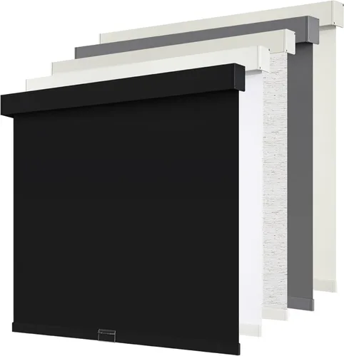 Miniatura 10 de SUNOFF Persianas Enrollables Opacas Inalámbricas para Ventanas de Parada Libre, Bajar Oscurecimiento de Habitación con Cenefa, Persianas de Tela