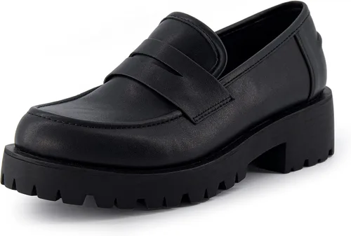 CUSHIONAIRE Mocasines Wonder para mujer + espuma viscoelástica, anchos disponibles, Negro -