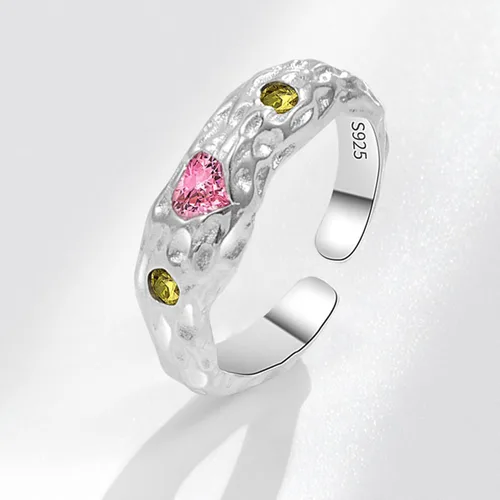 Miniatura 10 de Anillo de plata 925, anillos de plata ajustables para mujer, anillos de pulgar abiertos, anillos de circonio, anillos ajustables, anillos abiertos