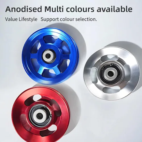 Miniatura 5 de Rueda de polea de aluminio para gimnasio, Rueda universal de polea de rodamiento de aleación de aluminio para equipo de máquina de cable
