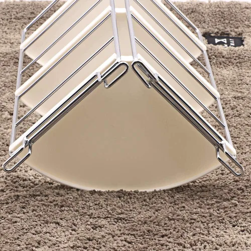 Miniatura 6 de Organizador de 3 niveles para encimera de baño, bandeja de tocador para cosméticos y maquillaje, estante de especias de cocina, estante de pie, Plata