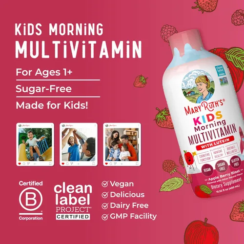 Miniatura 7 de MaryRuth's Kids Liquid Morning Multivitamin Multivitamínico líquido para niños de MaryRuth Apoyo inmunológico Vitamina C y D Vitaminas