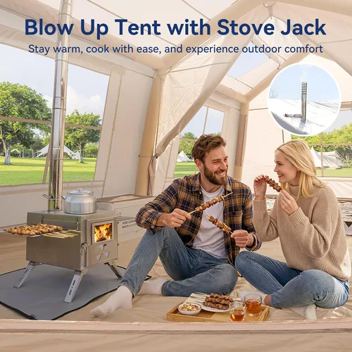 Miniatura 6 de Inflatable Blow Up Tents for Camping,Waterproof Oxford Hot Tent with Manual Pump,Spacious Easy Setup Inflatable Camping Air Tent for Family Glamping