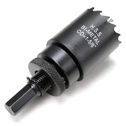 Miniatura 52 de Sierra de agujero de 4 1/8” (105mm) para madera y plástico, broca de corte de núcleo de sierra de agujero HSS bimetálica para paneles de yeso, Rojo