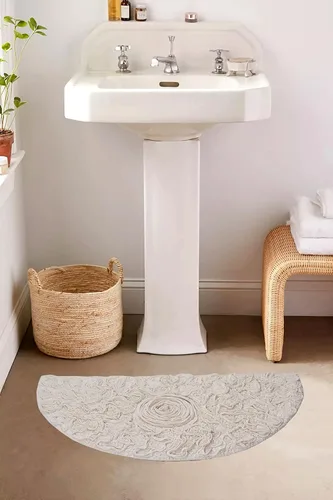 Miniatura 113 de Home Weavers Bell Flower Collection - Tapetes de baño copetudos 100 % algodón, extrasuaves y absorbentes, antideslizantes, lavables a máquina, lino