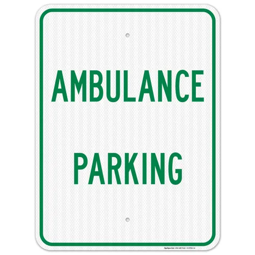 Miniatura 11 de Señal de estacionamiento de ambulancia, 10 x 14 pulgadas, aluminio 040 libre de óxido, resistente a la decoloración, fabricado en Estados Unidos