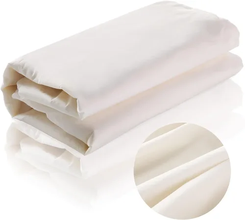 VitalCozy Tela de muselina de algodón sin blanquear de 63 pulgadas x 15 yardas, tela de muselina bordada, tela de acolchado por yarda para coser