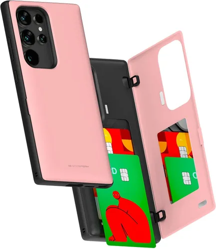 Miniatura 23 de GOOSPERY Funda tipo cartera para Samsung Galaxy S22 Ultra, [tarjetero] parachoques magnético de puerta con cierre automático, cubierta protectora