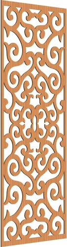 Miniatura 181 de Eveline - Paneles decorativos de pared de madera con calado, 13 3/8 pulgadas de ancho x 34 3/8 pulgadas de alto x 3/8 de alto, roble rojo rojo