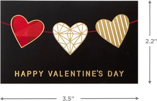 Miniatura 3 de Hallmark Surtido de tarjetas de San Valentín, 18 tarjetas con sobres (corazones de aluminio), paquete de tarjetas del día de los galentinos