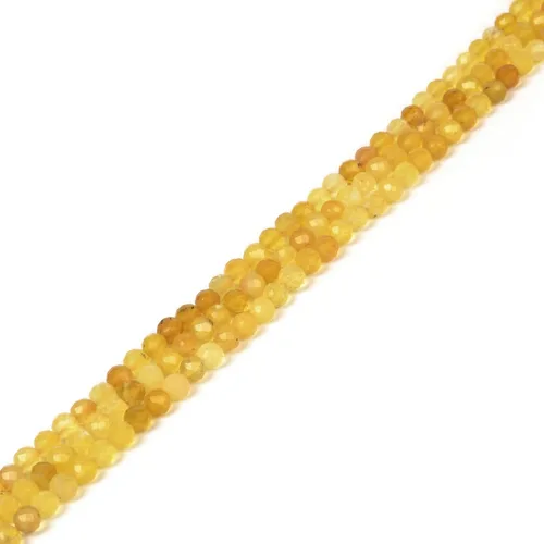 Miniatura 20 de Cuentas redondas facetadas de aguamarina natural de 4mm cuentas sueltas de 16 pulgadas para hacer joyas con cuentas