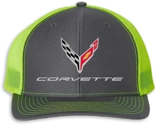 Miniatura 6 de SR1 Performance C8 Corvette Snapback Hat - Gorra trasera de malla estructurada Chevy