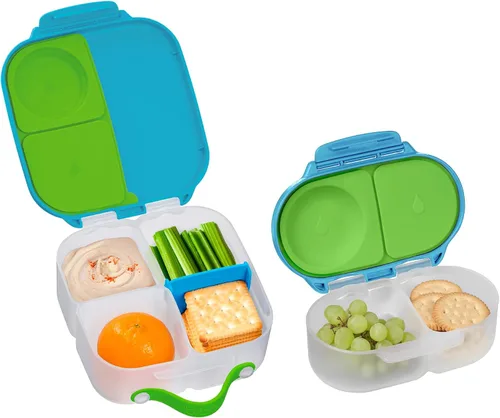 Miniatura 13 de b.box Mini recipientes para almuerzo + aperitivos (Lilac Pop): el juego de 2 unidades incluye lonchera (capacidad de 4 1/4 tazas) y caja de Lila Pop