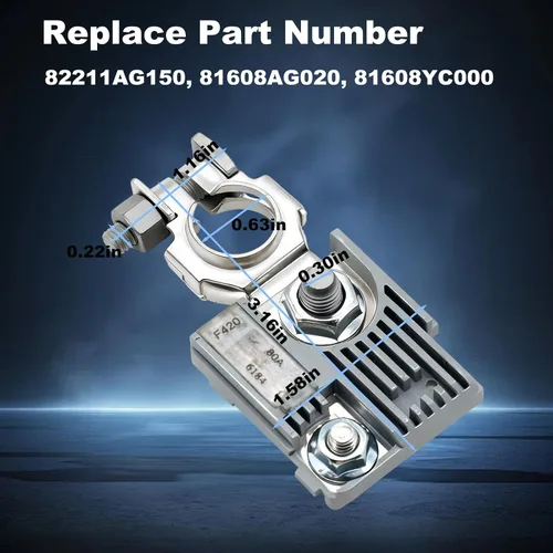 Miniatura 3 de Terminal de fusible de batería positivo, fusible de batería de 80 amperios con terminal de batería positivo compatible con Subaru Crosstrek Forester