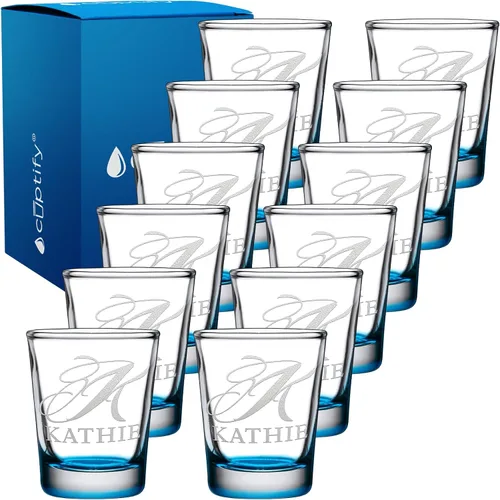 Miniatura 24 de Juego de 2 vasos de chupito personalizados para hombre, fondo azul, 2 onzas, grabados, regalo personalizado para cumpleaños, bodas, día del padre