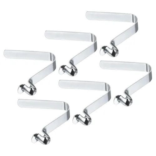 Miniatura 8 de PATIKIL Broches de paleta de kayak de 0.197 x 0.118 in, paquete de 6 clips de acero en forma de V de un solo pasador, clips de resorte, tubo