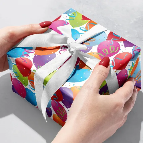 Miniatura 2 de Jillson Roberts Papel de regalo a granel, globo blanco, 1/4 resma 208' x 30