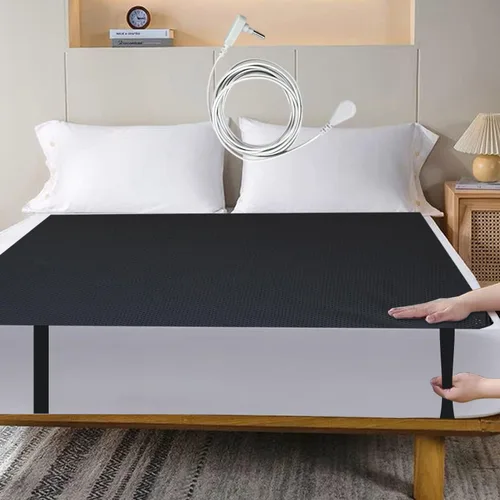 Alfombrilla de tierra para cama, sábana de tierra para mejorar el sueño, menos dolor e inflamación, alfombrilla para dormir de piel sintética de