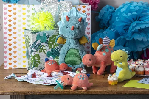 Miniatura 3 de Mary Meyer Pebblesaurus - Sonajero suave para bebé, 5 pulgadas, dinosaurio verde