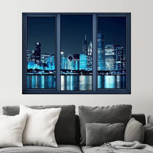 Miniatura 22 de SIGNWIN Adhesivo mural removible para pared, atardecer cielo naranja, otoño, bosque, árbol, paisaje, naturaleza, arte fino, rústico, paisaje