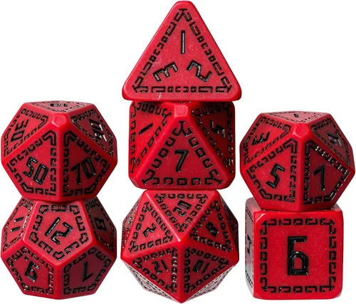 Miniatura 19 de Juego de dados de resina para DND, juego de 7 dados poliédricos negros D&D rellenos con papel de colores brillantes para juegos de rol