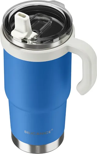 Miniatura 26 de Para café helado y licuados de frutas - Nunca vuelvas a beber de una tapa mohosa: vaso higiénico de 20 onzas, tapa 100% a prueba de fugas y boquilla