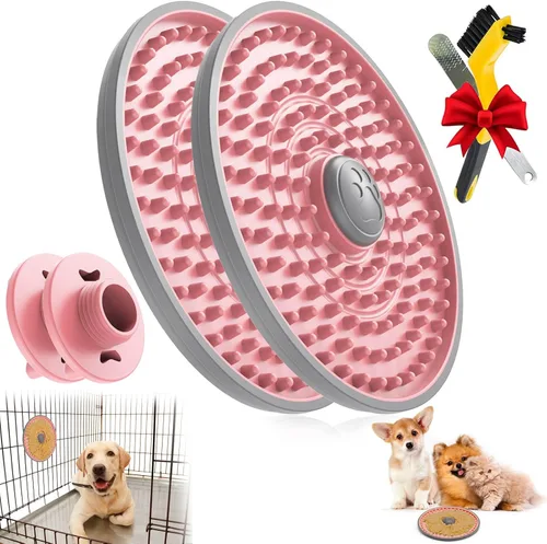 Miniatura 10 de Tapete para Lamer para Perros, Almohadillas para Lamer de Jaula para Perros Alimentador Lento, Juguete de Entrenamiento de Jaula Almohadilla