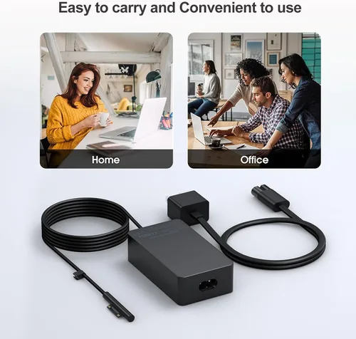 Miniatura 7 de Cargador para laptop Surface Pro de 65 W, para Microsoft Surface Pro Charger Windows Surface Laptop 6, 5, 4, 3, 2, 1, para Microsoft Surface Pro10