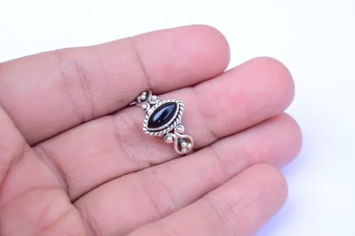 Ring, 925 Sterling Silver Statement Ring For Women, Handmade Ring Gemstone Promise Ring for Birthday Christmas Gift For Her Ring Size US
