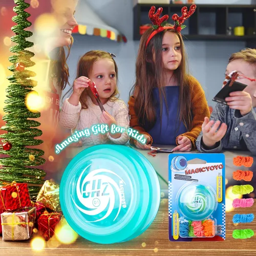 Miniatura 7 de MAGICYOYO Yoyo D1 GHZ Looping para niños de 8 a 12 años que brilla en la oscuridad, yoyo de retorno automático para principiantes, yoyo sensible