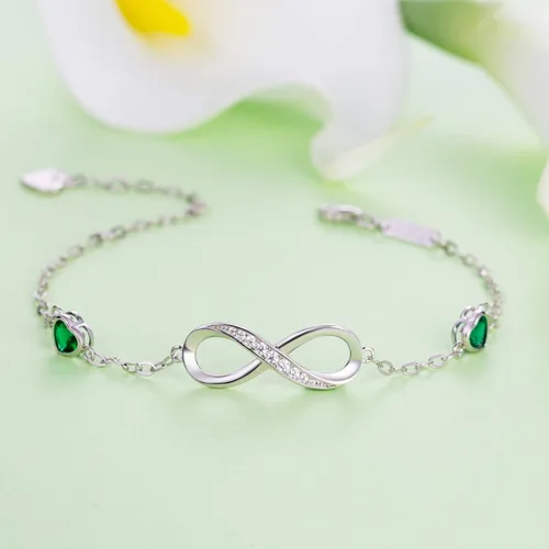 Miniatura 3 de Billie Bijoux Pulseras de amor infinito para mujer, plata de ley 925, pulsera ajustable con símbolo de amor