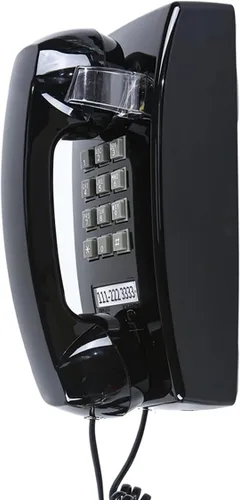 Timbre de teléfono retro de pared para encendido/apagado, diseño clásico del teléfono 2544, teléfono vintage montado en la pared con base de metal,